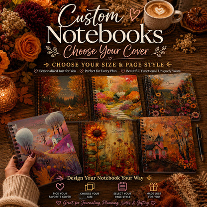 Personalized Fall Notebooks | Choose Your Cover