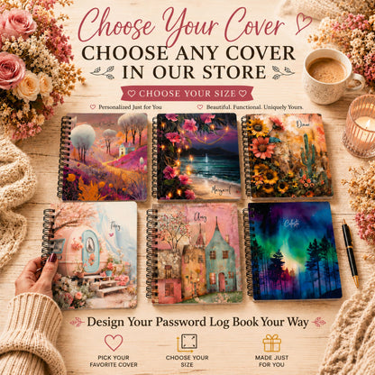 Personalized Password Log Book | Choose Your Cover