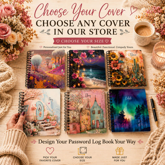 Personalized Password Log Book | Choose Your Cover