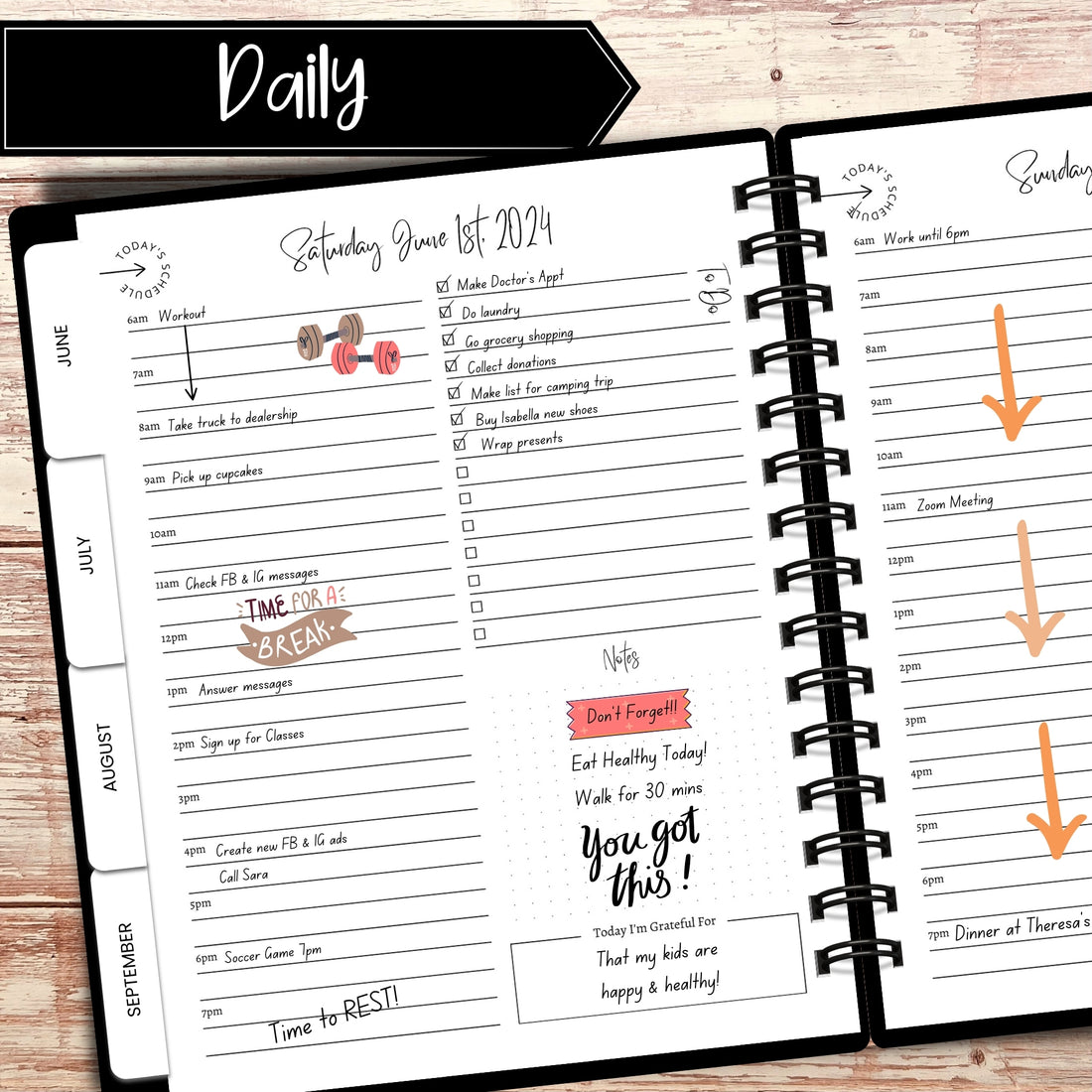 Custom Planners | Page Layout Options | Artful Planner Co.