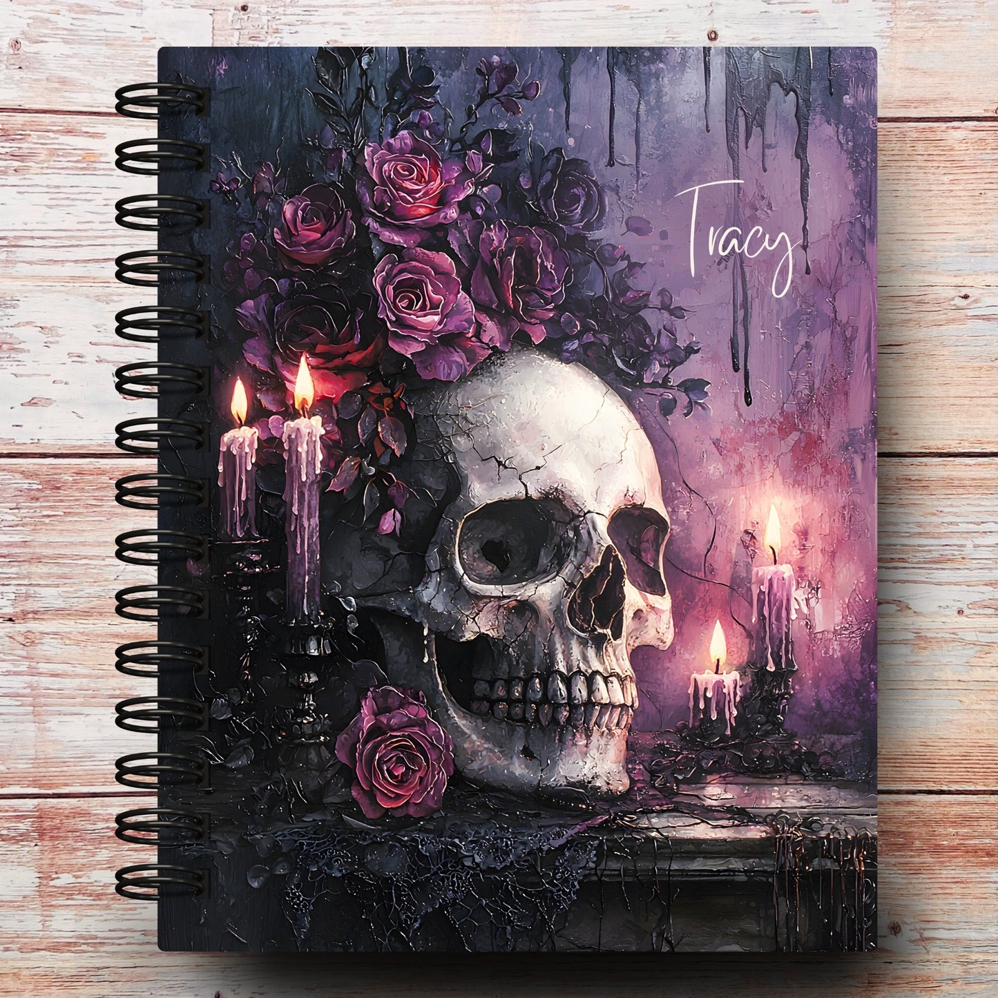 Dark Rose Skull Custom Planner