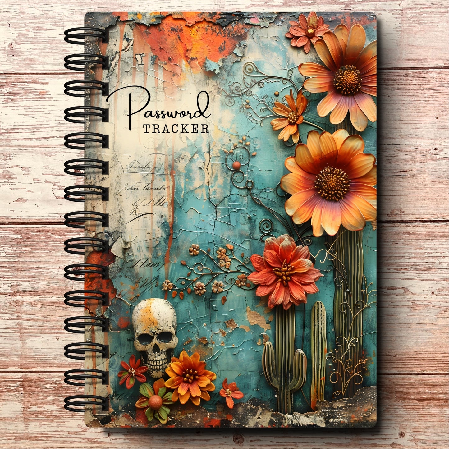 Personalized Password Log Book | Desert Skull