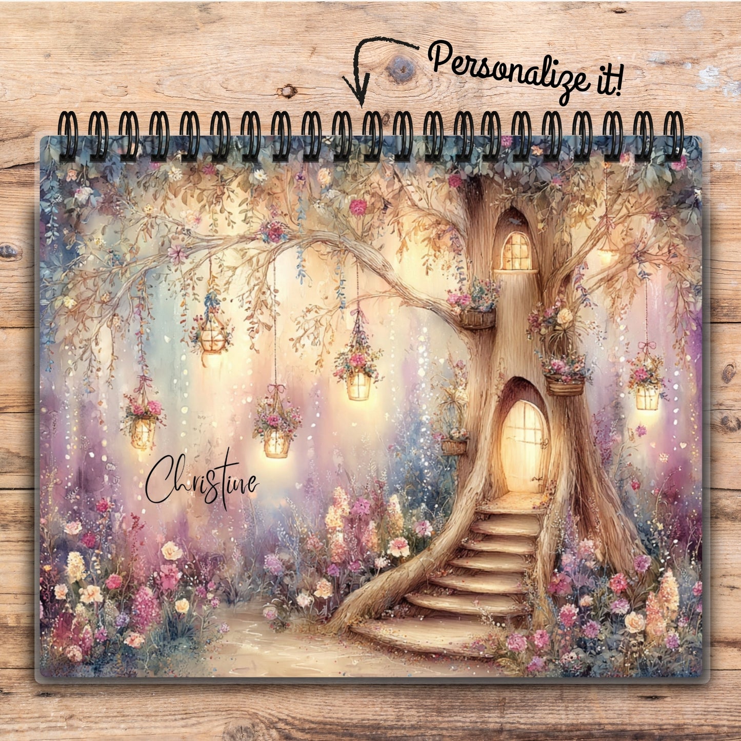 Custom Desktop Enchanted Rosewood Forest Flip Pad