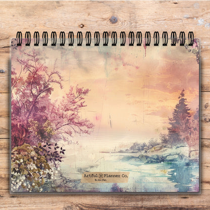 Custom Desktop Faded Mountains Flip Pad