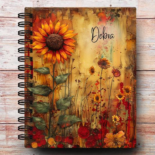Fall Sunflowers Custom Planner