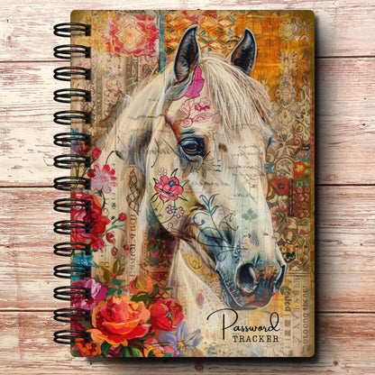 Personalized Password Log Book | Boho Floral Horse