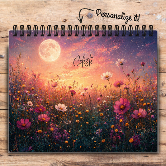 Custom Desktop Flower Moon Flip Pad