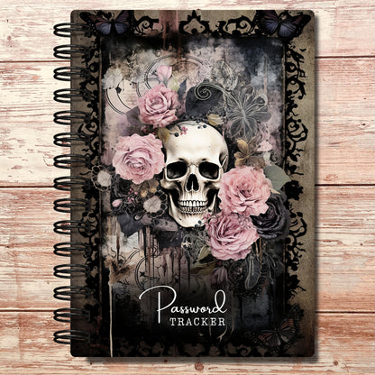 Personalized Password Log Book | Gothic Skull Garden