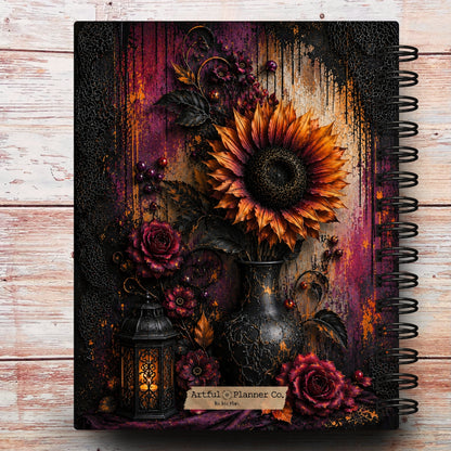Gothic Sunflower Moon Custom Planner