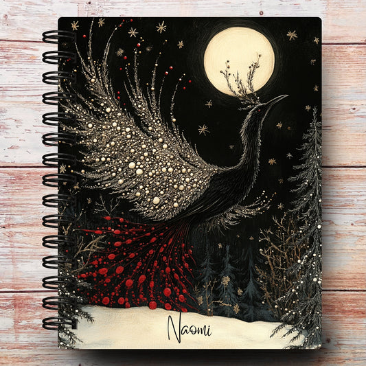 Personalized Journal Notebook | Winter Phoenix