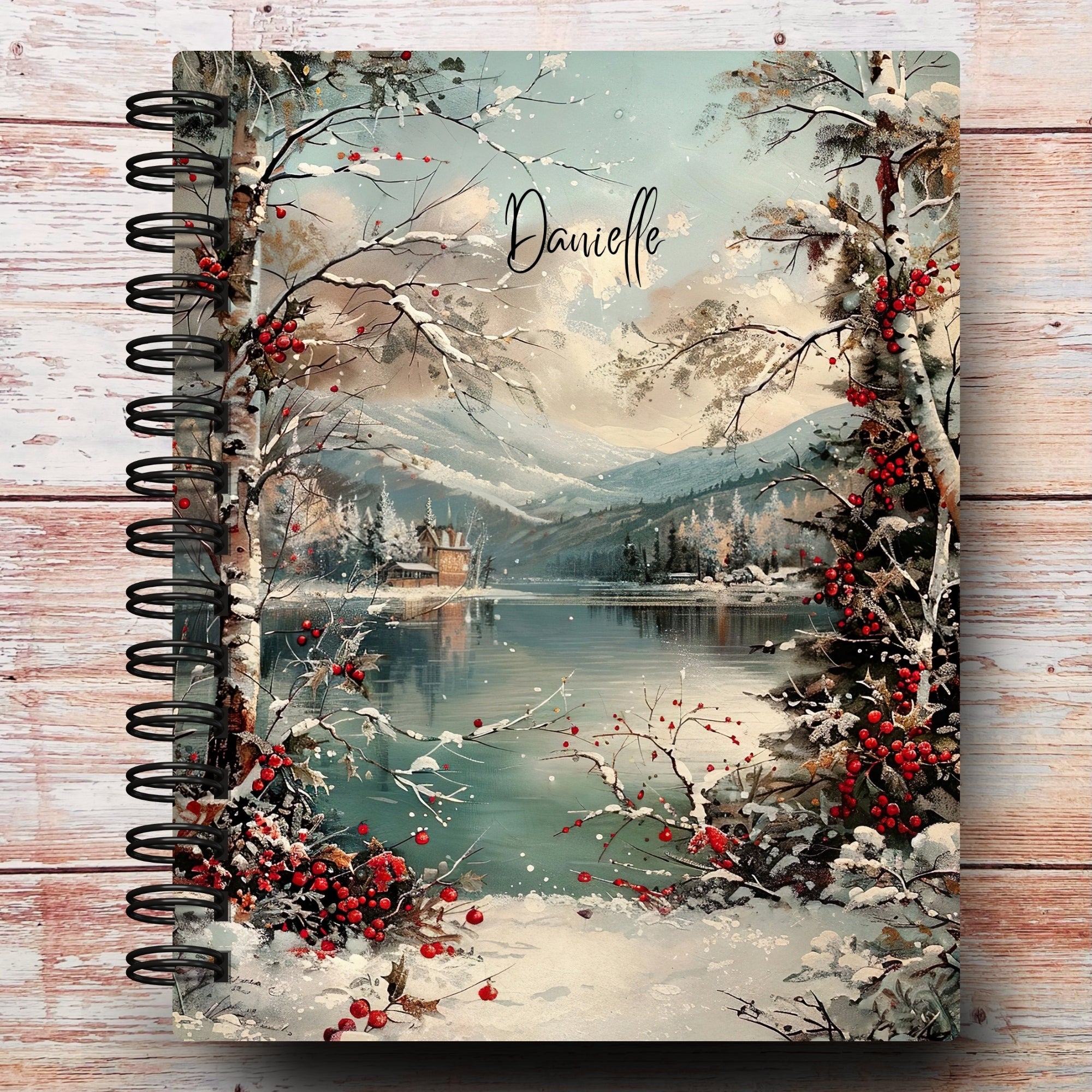 Notebook Custom Pln Holiday Notebooks | Personalized Notebooks | Holly Lake – Artful ...