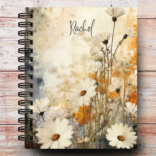 Midnight Daisies Custom Notebook Journal