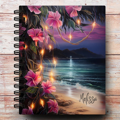 Midnight Hibiscus Custom Notebook Journal (limited-edition)