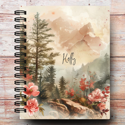 Misty Floral Mountain Custom Planner