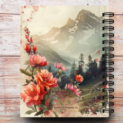 Misty Floral Mountain Custom Planner