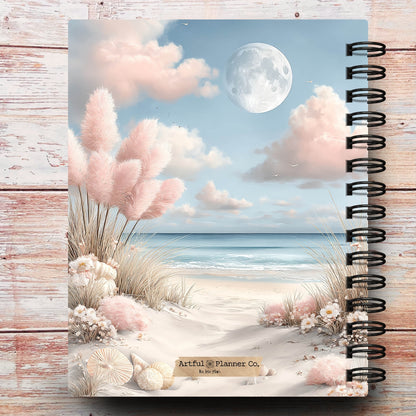 Limited-Edition Moonlit Beach Custom Notebook Journal