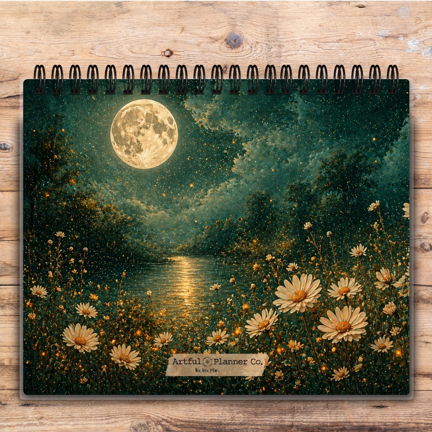 Custom Desktop Moonlit Daisies Flip Pad