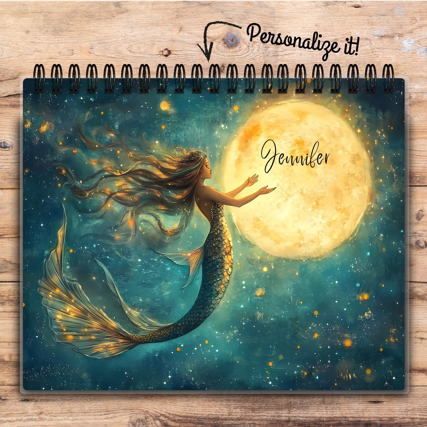 Custom Desktop Moonlit Mermaid Flip Pad