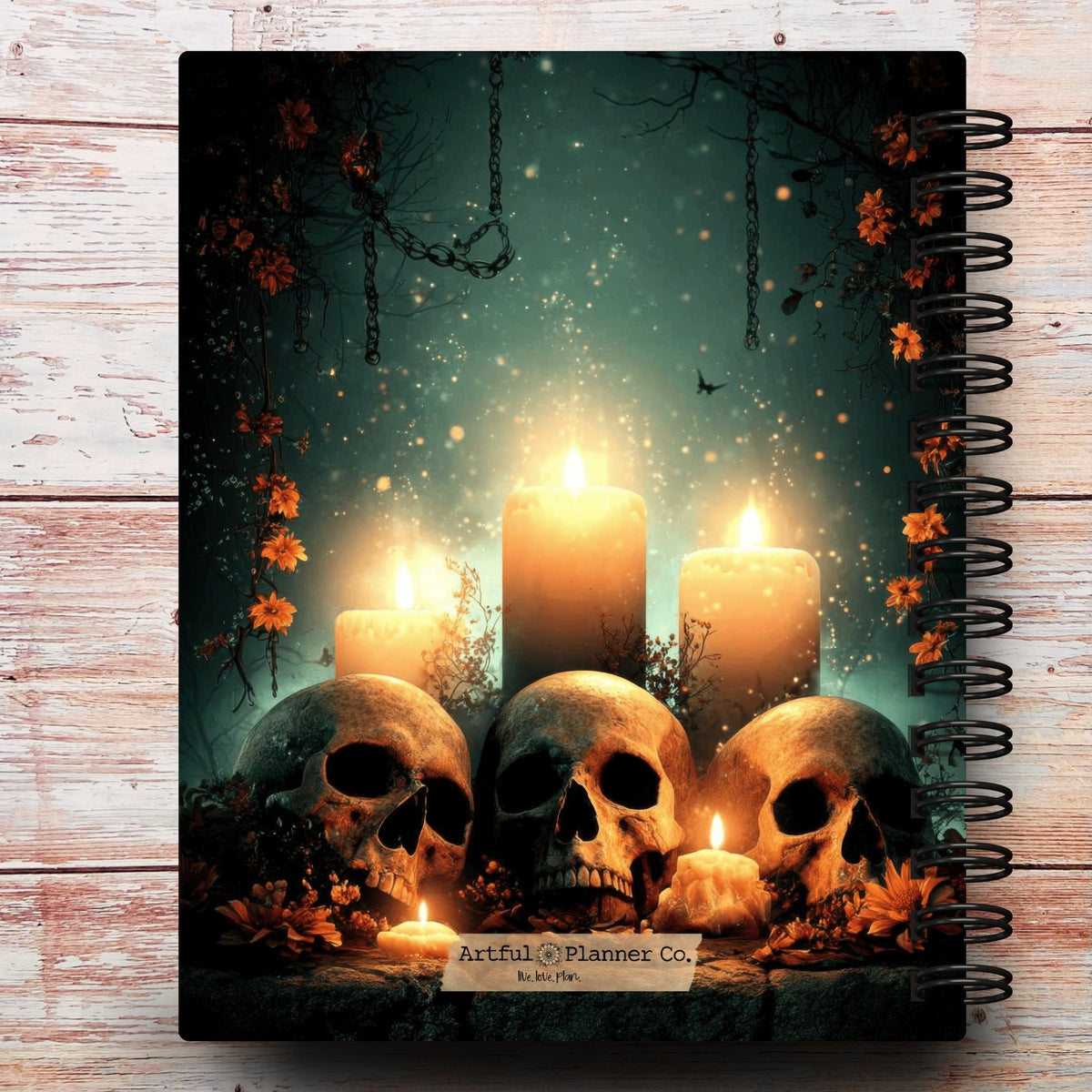 Limited-Edition | Moonlit Hallow Skulls Custom Planner