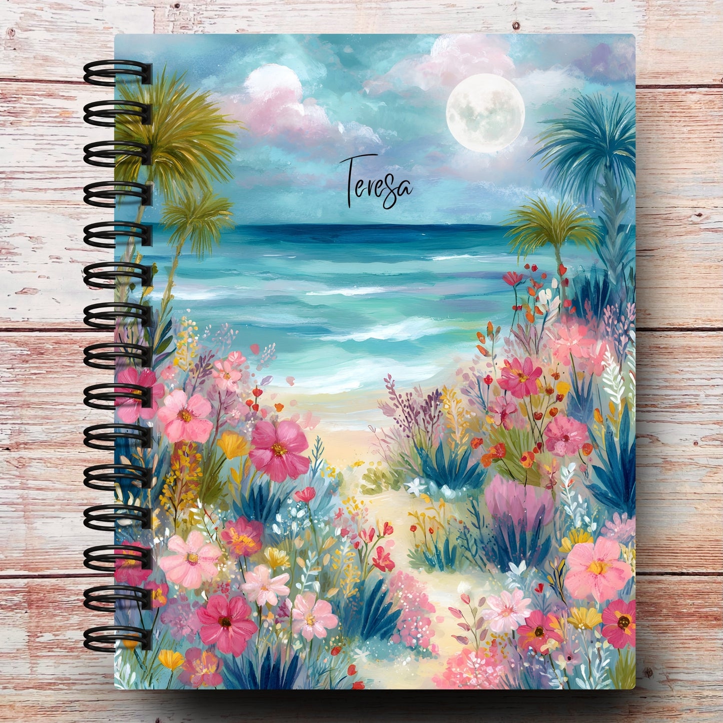 Ocean Moonflowers Custom Planner