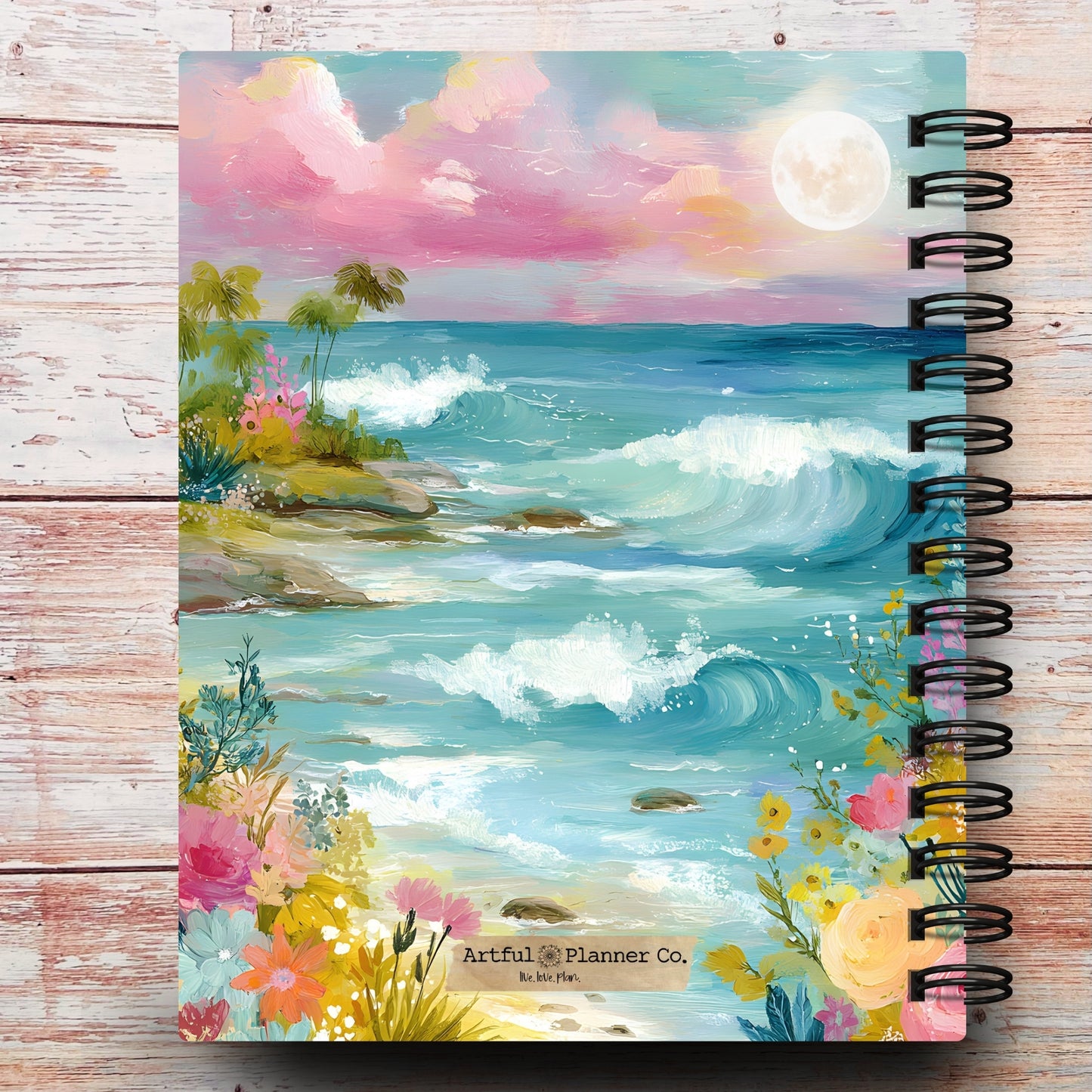 Ocean Moonflowers Custom Planner