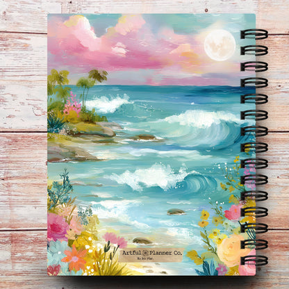 Ocean Moonflowers Custom Planner