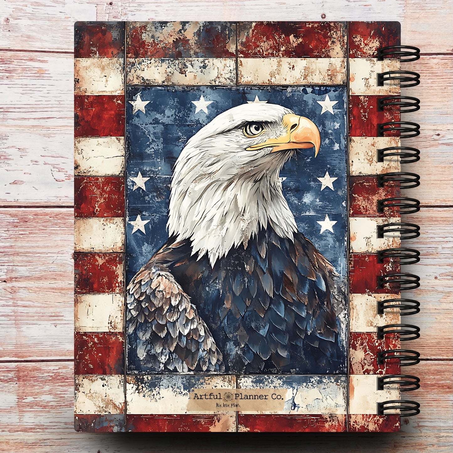 Patriotic Floral Eagle Custom Planner (limited-edition)