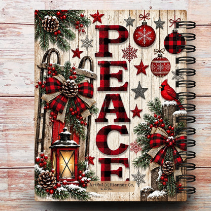 Limited-Edition Peace & Plaid Personalized Notebook