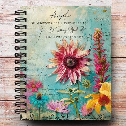 Pink Sunflower Custom Planner