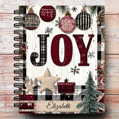 Limited-Edition Joy & Plaid Personalized Notebook