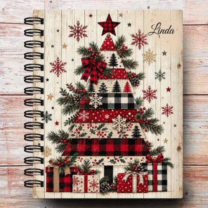 Limited-Edition Pine & Plaid Personalized Notebook