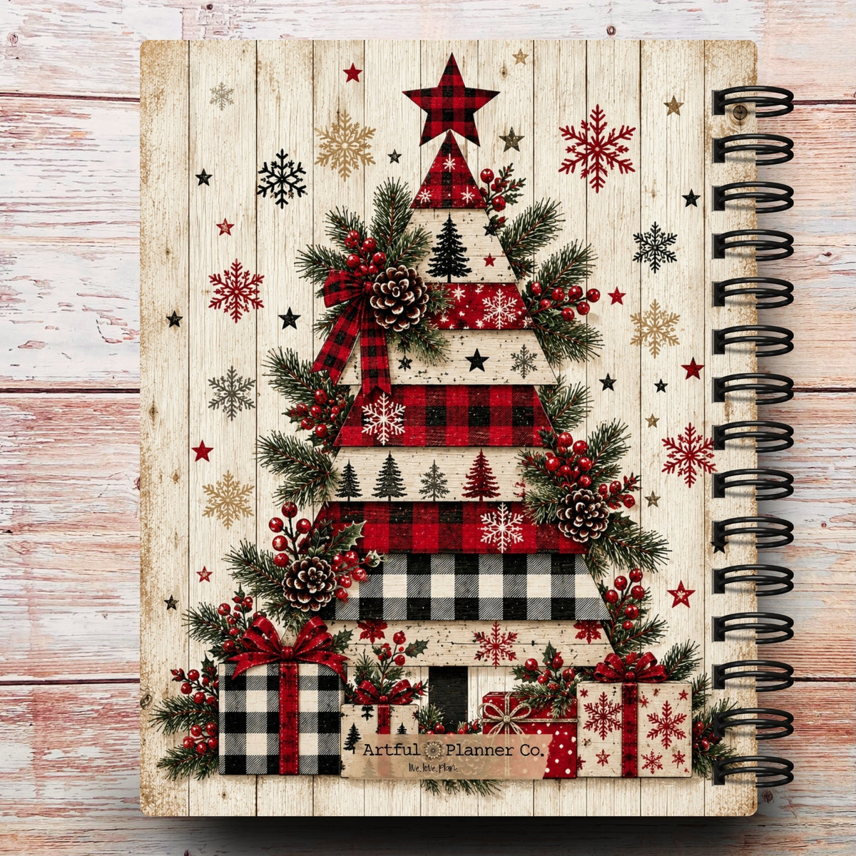 Limited-Edition Pine & Plaid Personalized Notebook