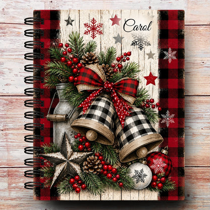 Limited-Edition Plaid Tidings Personalized Notebook