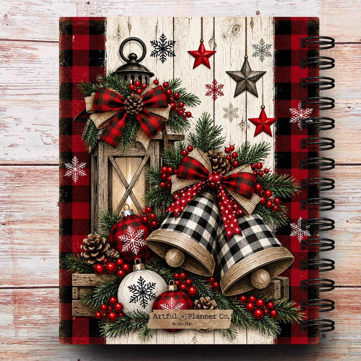 Limited-Edition Plaid Tidings Personalized Notebook