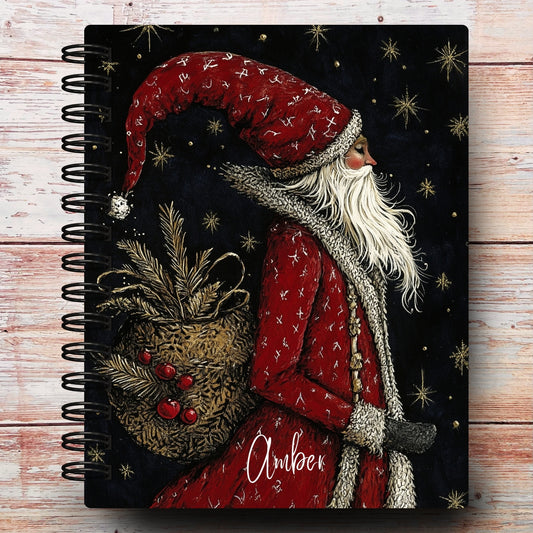 Personalized Journal Notebook | Quirky Santa