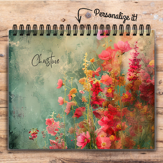 Custom Desktop Radiant Wildflowers Flip Pad
