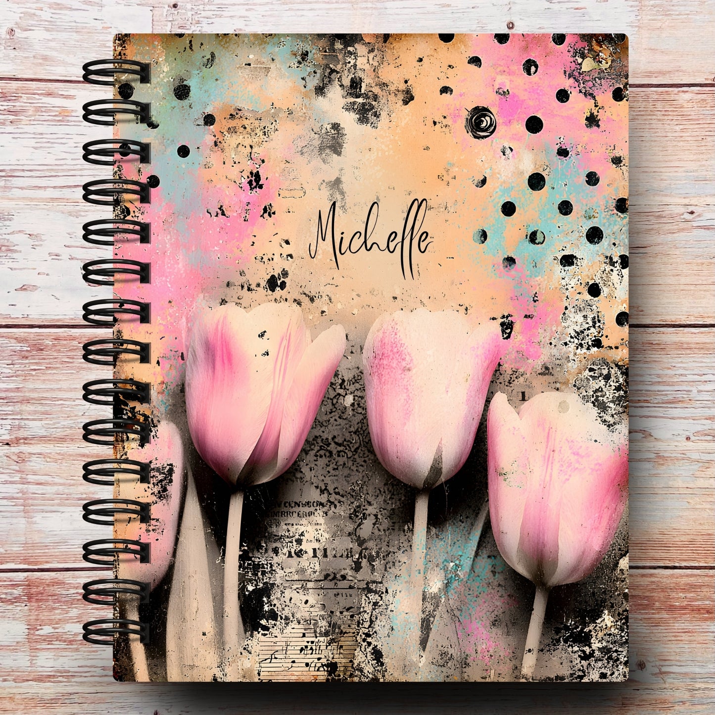 Retro Tulips Custom Planner