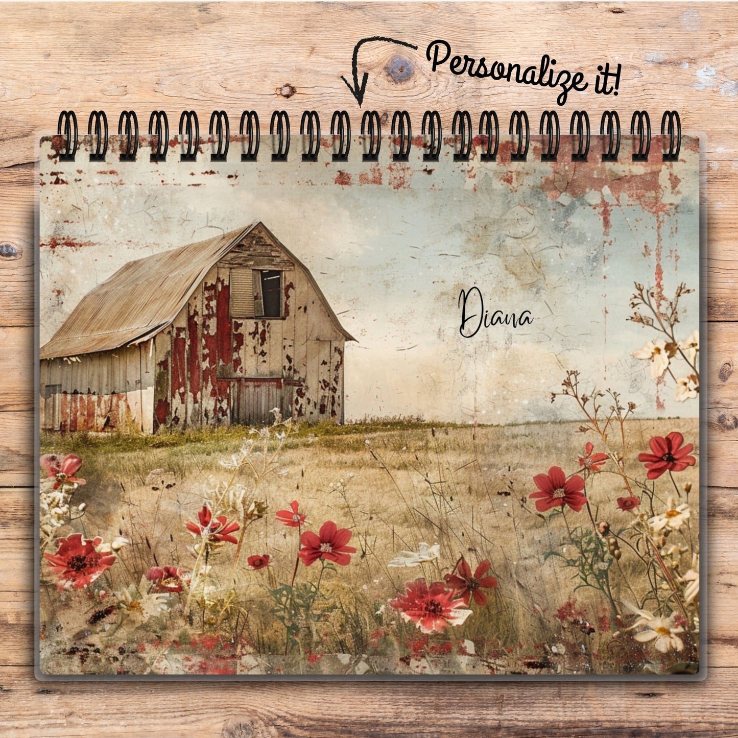 Custom Desktop Rustic Barn Flip Pad