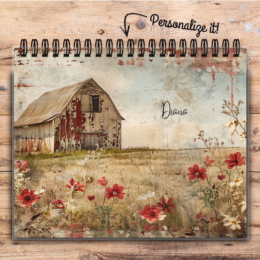 Custom Desktop Rustic Barn Flip Pad