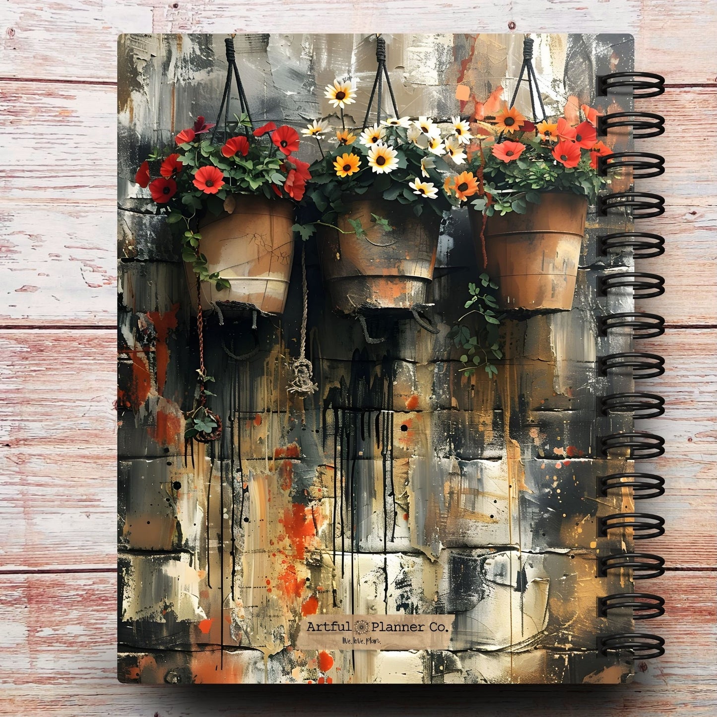 Rustic Fall Flowers Custom Planner
