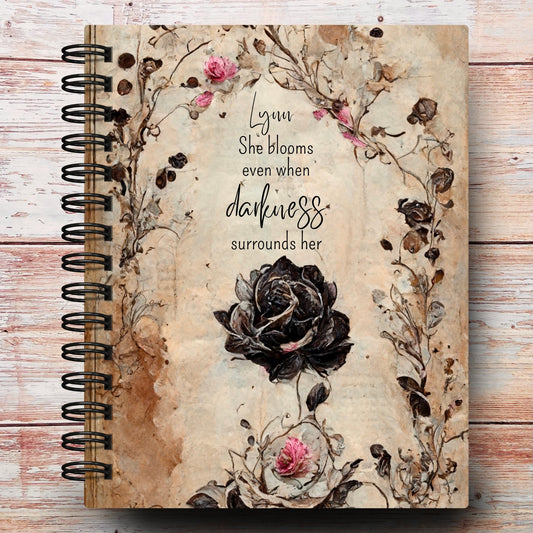She Blooms Custom Notebook Journal