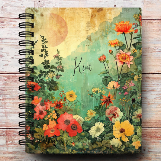 Summer Moon Garden Custom Notebook Journal