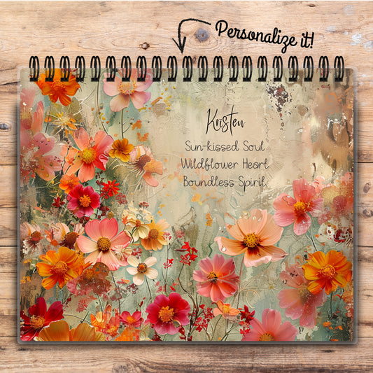 Custom Desktop Sun-Kissed Wildflowers Flip Pad