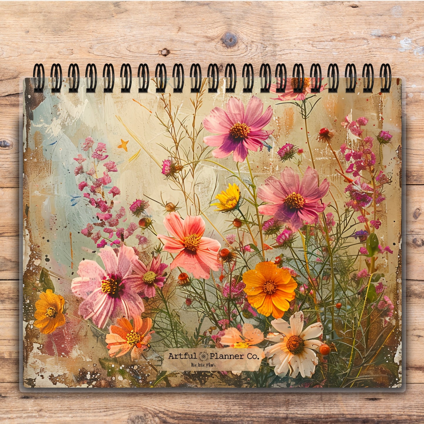 Custom Desktop Sun-Kissed Wildflowers Flip Pad