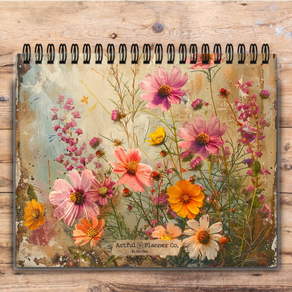 Custom Desktop Sun-Kissed Wildflowers Flip Pad