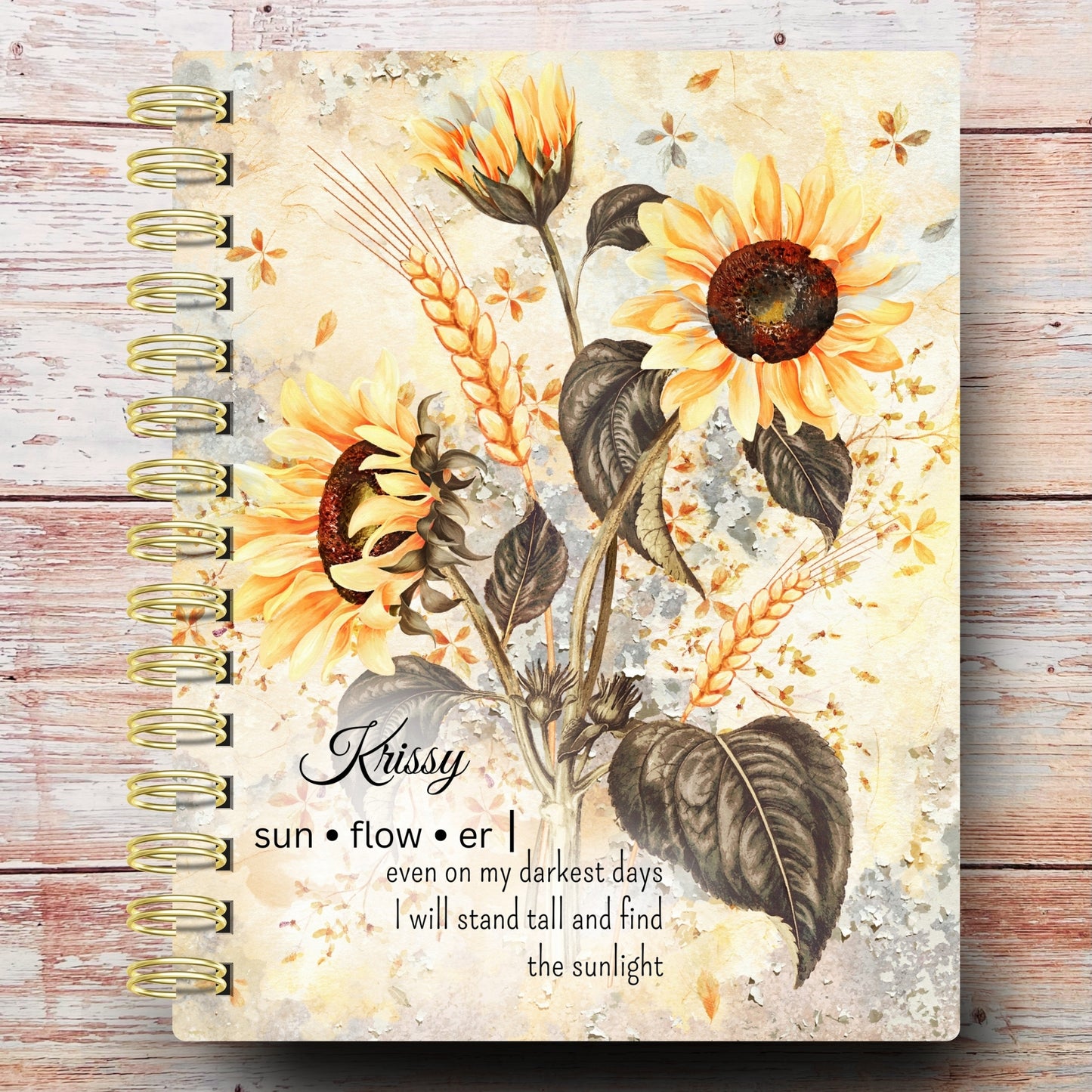 Sunflower Custom Notebook Journal