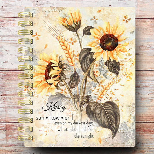 Sunflower Custom Notebook Journal