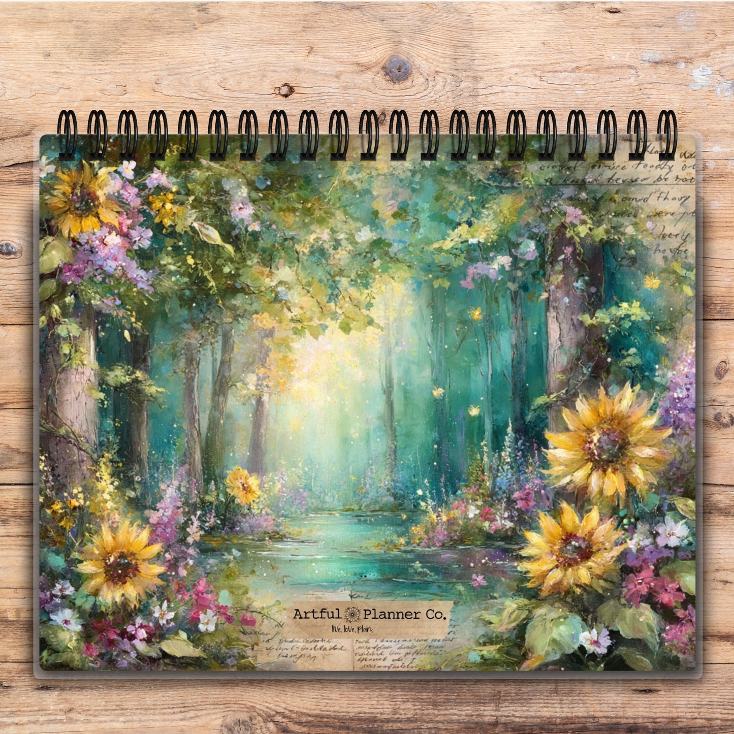 Custom Desktop Sunflower Forest Flip Pad