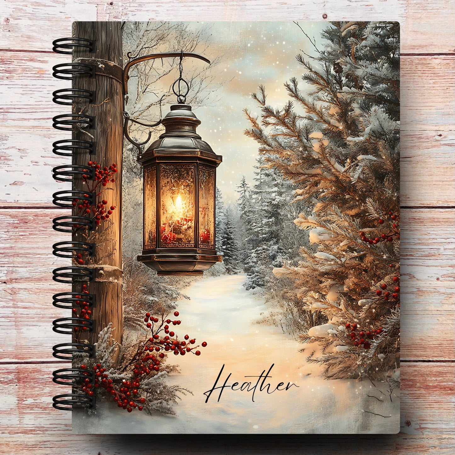 Personalized Journal Notebook | Christmas Light