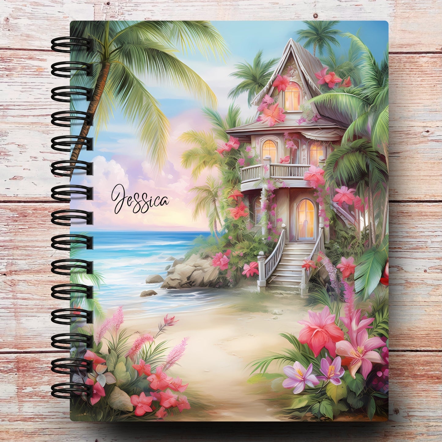 Tropical Beach House Custom Notebook Journal (limited-edition)